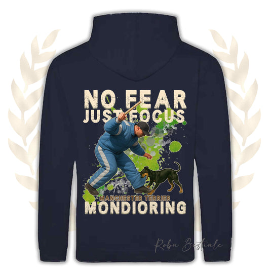 Felpa MONDIO ATTACK2 - MANCHESTER TERRIER - Cappuccio e Tasconi, Unisex, in tanti colori - dalla XS alla 5XL