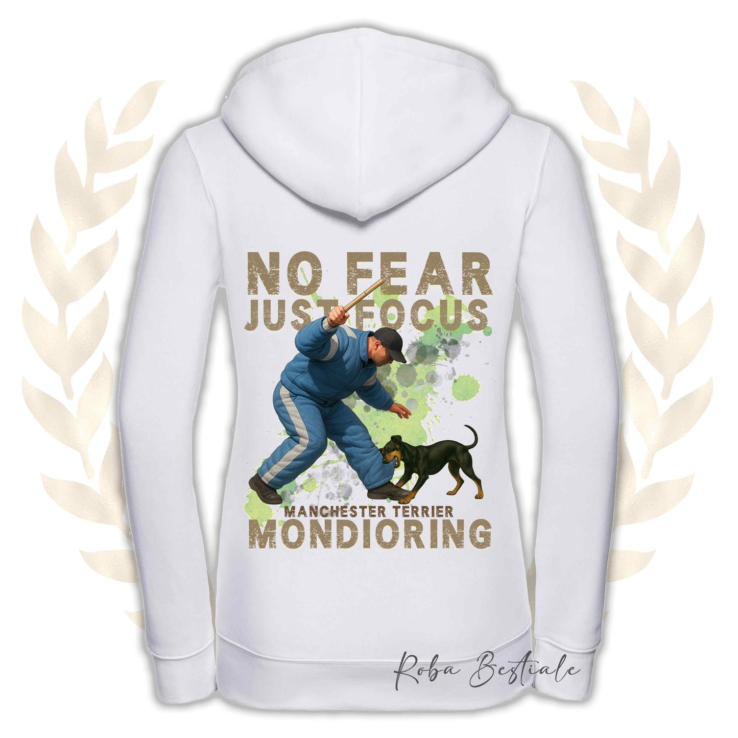 Felpa MONDIO ATTACK2 - MANCHESTER TERRIER - Cappuccio e Zip, Uomo o Donna, in tanti colori - dalla XS alla 5XL
