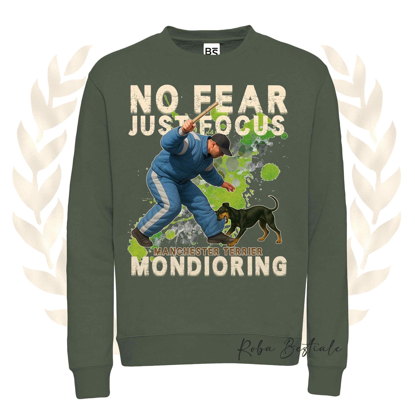 Felpa MONDIO ATTACK2 - MANCHESTER TERRIER - Girocollo, Unisex, in tanti colori! - dalla XS alla 3XL