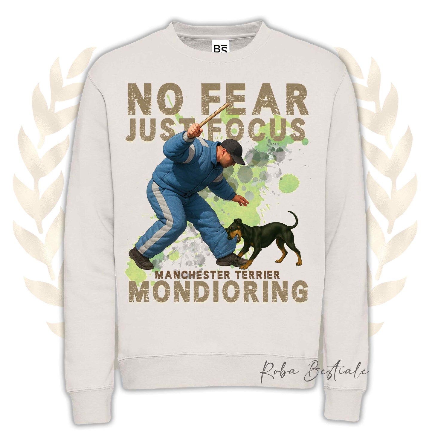 Felpa MONDIO ATTACK2 - MANCHESTER TERRIER - Girocollo, Unisex, in tanti colori! - dalla XS alla 3XL