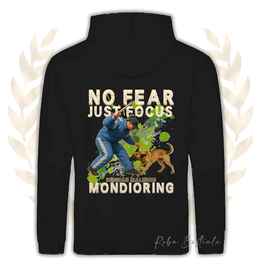 Felpa MONDIO ATTACK2 - PASTORE BELGA MALINOIS - Cappuccio e Tasconi, Unisex, in tanti colori - dalla XS alla 5XL
