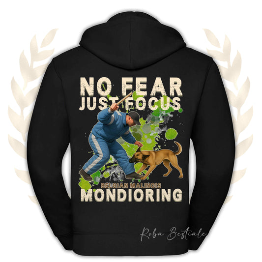 Felpa MONDIO ATTACK2 - PASTORE BELGA MALINOIS - Cappuccio e Zip, Uomo o Donna, in tanti colori - dalla XS alla 5XL