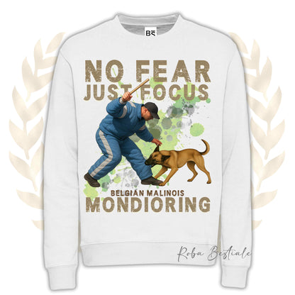 Felpa MONDIO ATTACK2 - PASTORE BELGA MALINOIS - Girocollo, Unisex, in tanti colori! - dalla XS alla 3XL