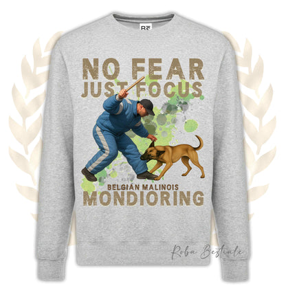 Felpa MONDIO ATTACK2 - PASTORE BELGA MALINOIS - Girocollo, Unisex, in tanti colori! - dalla XS alla 3XL