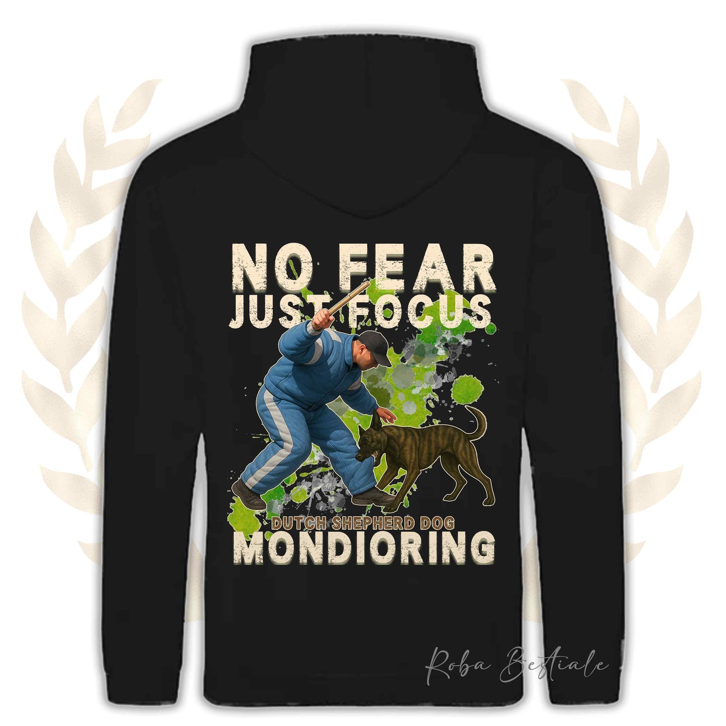 Felpa MONDIO ATTACK2 - PASTORE OLANDESE - Cappuccio e Tasconi, Unisex, in tanti colori - dalla XS alla 5XL