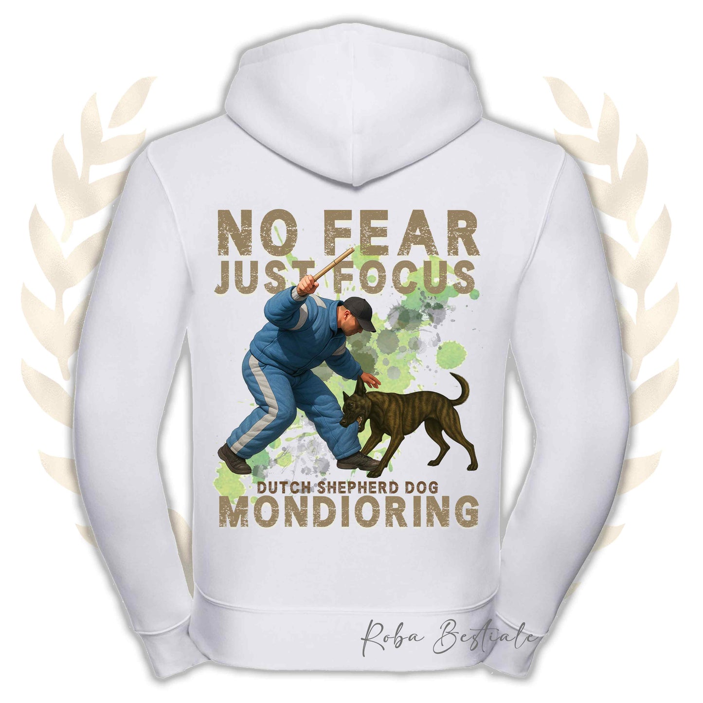 Felpa MONDIO ATTACK2 - PASTORE OLANDESE - Cappuccio e Zip, Uomo o Donna, in tanti colori - dalla XS alla 5XL