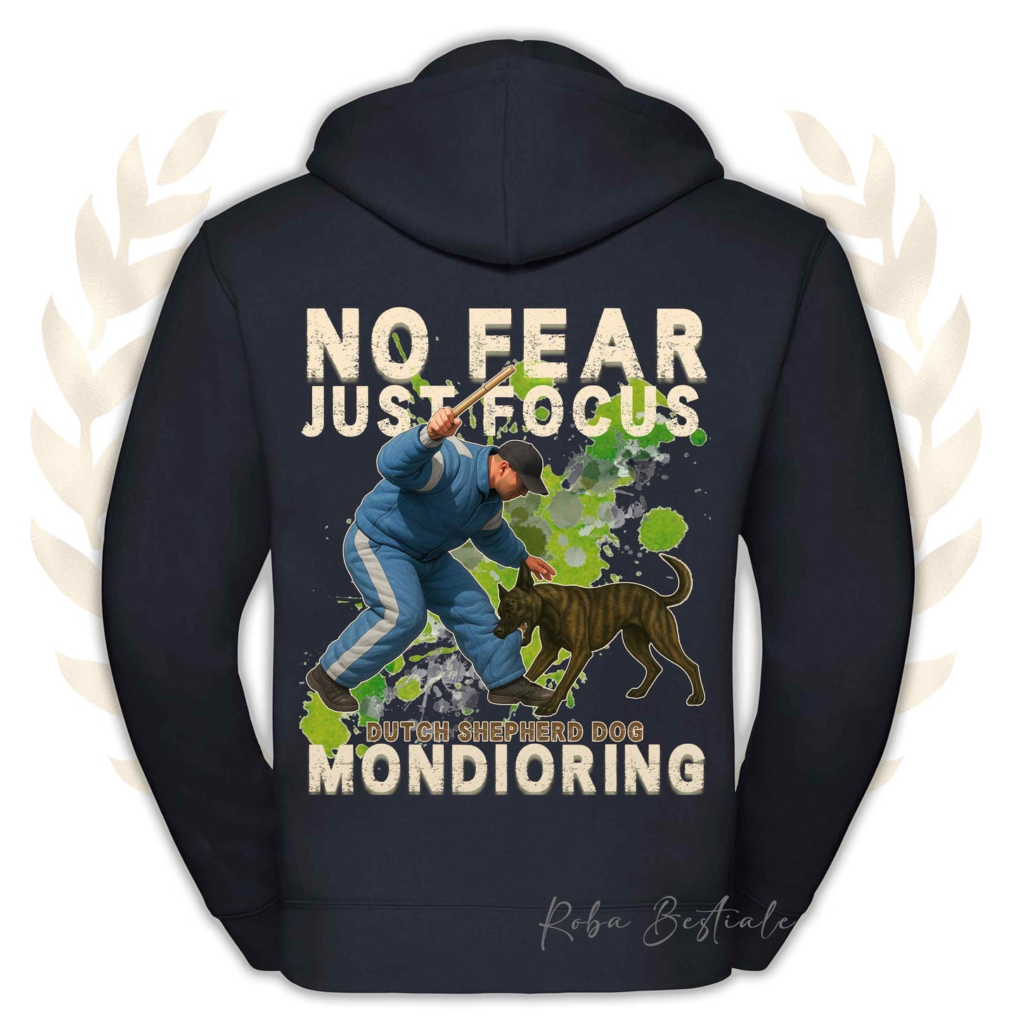 Felpa MONDIO ATTACK2 - PASTORE OLANDESE - Cappuccio e Zip, Uomo o Donna, in tanti colori - dalla XS alla 5XL