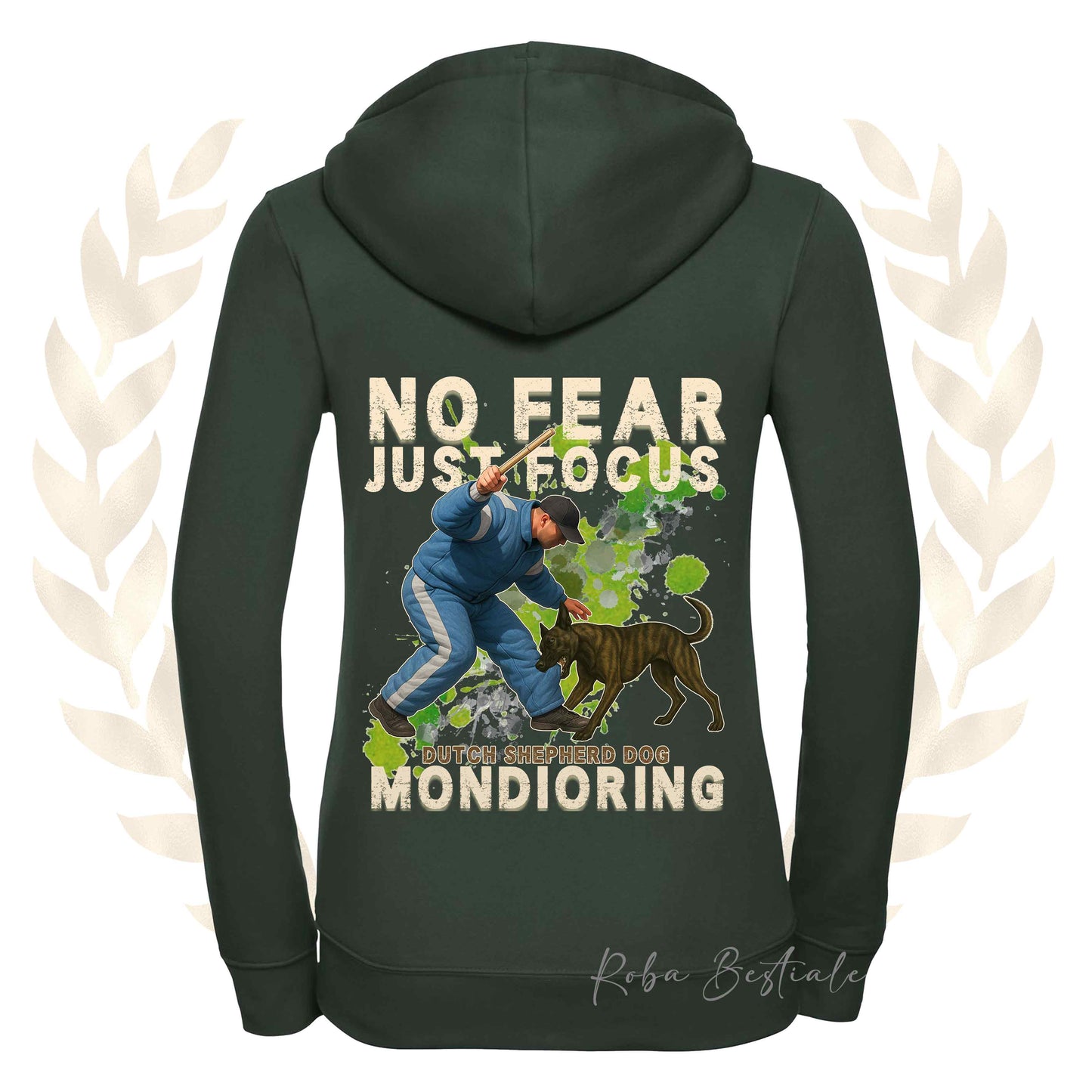 Felpa MONDIO ATTACK2 - PASTORE OLANDESE - Cappuccio e Zip, Uomo o Donna, in tanti colori - dalla XS alla 5XL