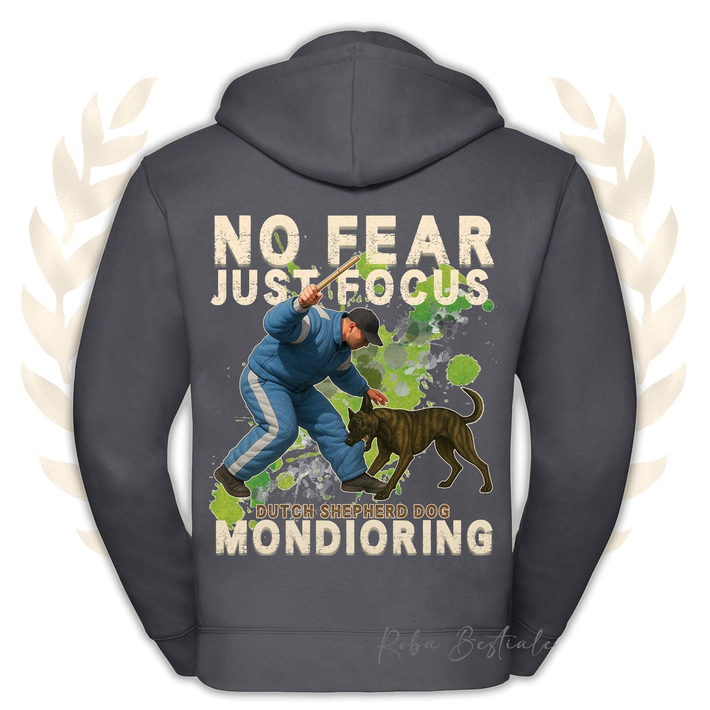 Felpa MONDIO ATTACK2 - PASTORE OLANDESE - Cappuccio e Zip, Uomo o Donna, in tanti colori - dalla XS alla 5XL