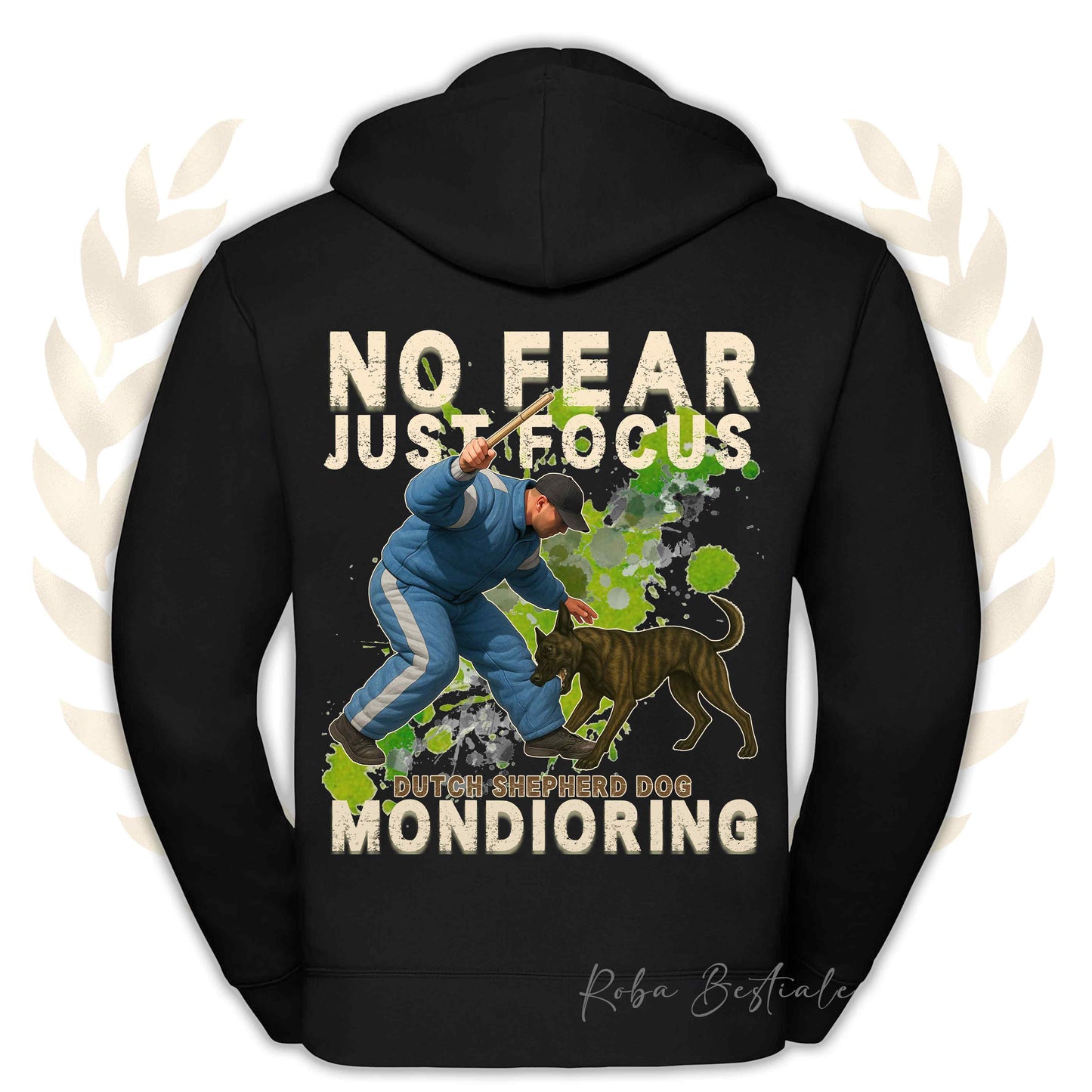 Felpa MONDIO ATTACK2 - PASTORE OLANDESE - Cappuccio e Zip, Uomo o Donna, in tanti colori - dalla XS alla 5XL