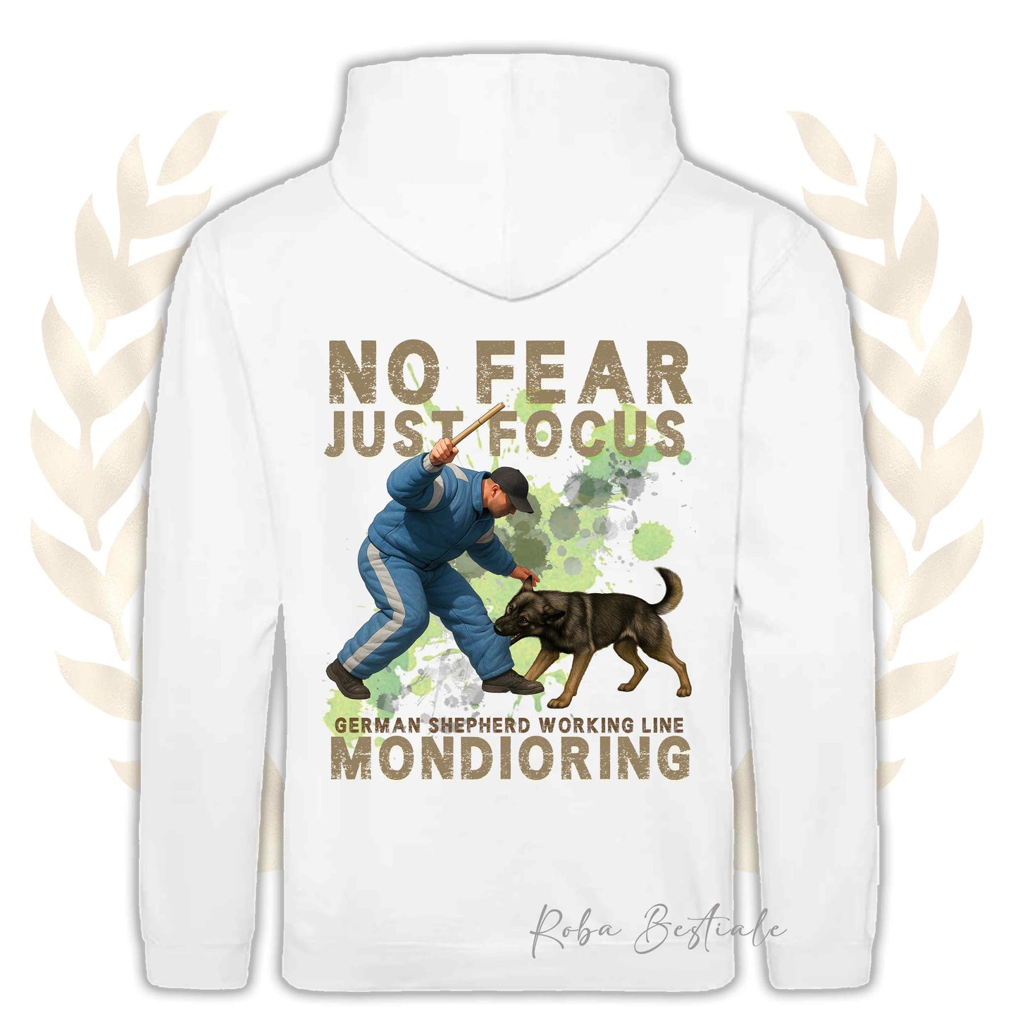 Felpa MONDIO ATTACK2 - PASTORE TEDESCO Da Lavoro "Grigione" - Cappuccio e Tasconi, Unisex, in tanti colori - dalla XS alla 5XL