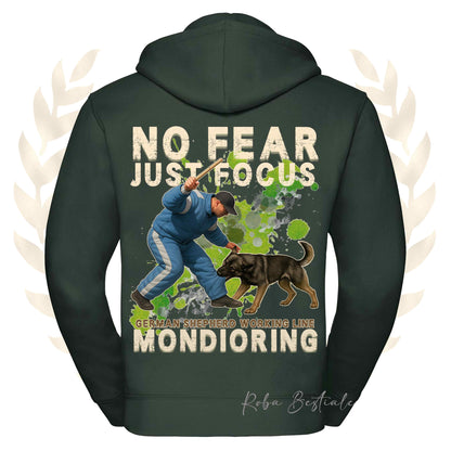 Felpa MONDIO ATTACK2 - PASTORE TEDESCO Da Lavoro "Grigione" - Cappuccio e Zip, Uomo o Donna, in tanti colori - dalla XS alla 5XL