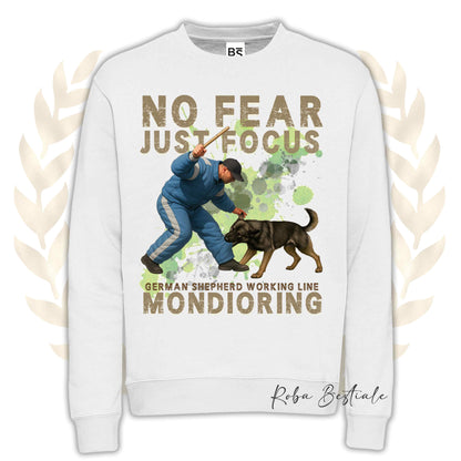 Felpa MONDIO ATTACK2 - PASTORE TEDESCO da Lavoro "Grigione" - Girocollo, Unisex, in tanti colori! - dalla XS alla 3XL