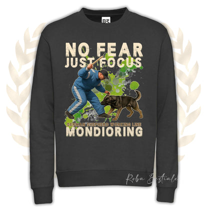 Felpa MONDIO ATTACK2 - PASTORE TEDESCO da Lavoro "Grigione" - Girocollo, Unisex, in tanti colori! - dalla XS alla 3XL