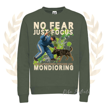 Felpa MONDIO ATTACK2 - PASTORE TEDESCO da Lavoro "Grigione" - Girocollo, Unisex, in tanti colori! - dalla XS alla 3XL