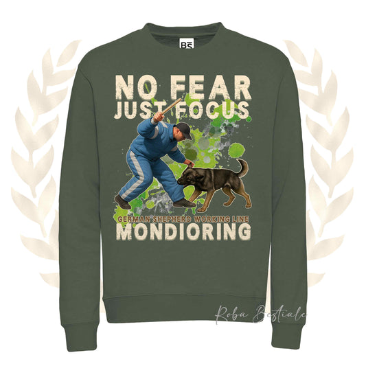 Felpa MONDIO ATTACK2 - PASTORE TEDESCO da Lavoro "Grigione" - Girocollo, Unisex, in tanti colori! - dalla XS alla 3XL