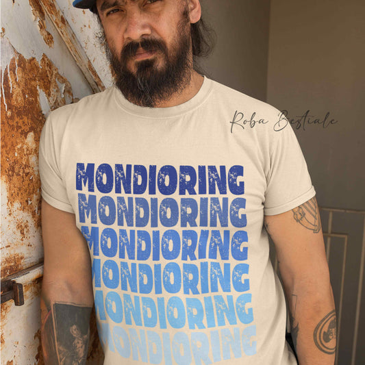 T-Shirt MONDIORING - SCRITTE - OFF WHITE, Stampe in tanti colori! Uomo o Donna - Dalla XS alla 5XL