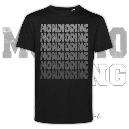 T-Shirt MONDIORING - SCRITTE - NERA, Stampe in tanti colori! Uomo o Donna - Dalla XS alla 5XL