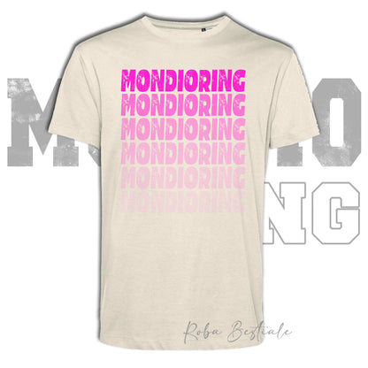 T-Shirt MONDIORING - SCRITTE - OFF WHITE, Stampe in tanti colori! Uomo o Donna - Dalla XS alla 5XL