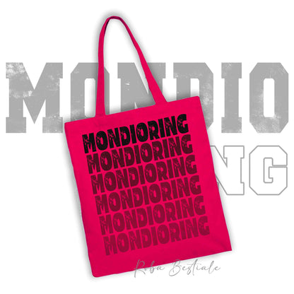 Shopper MONDIORING - SCRITTE - MAGENTA, Stampa disponibile in diversi colori! 100% Cotone