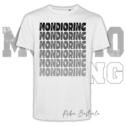 T-Shirt MONDIORING - SCRITTE - BIANCA, Stampe in tanti colori! Uomo o Donna - Dalla XS alla 5XL