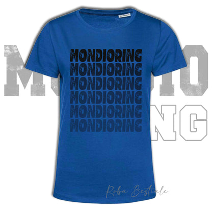 T-Shirt MONDIORING - SCRITTE - BLUE ROYAL, Stampe in tanti colori! Uomo o Donna - Dalla XS alla 5XL