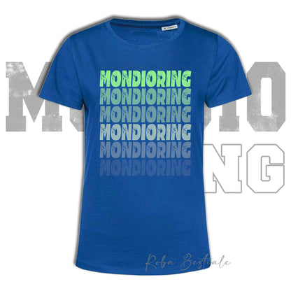 T-Shirt MONDIORING - SCRITTE - BLUE ROYAL, Stampe in tanti colori! Uomo o Donna - Dalla XS alla 5XL
