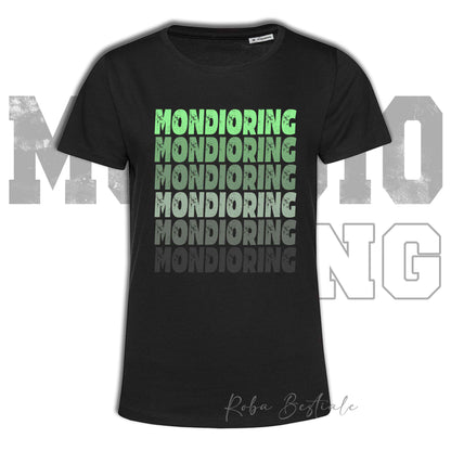 T-Shirt MONDIORING - SCRITTE - NERA, Stampe in tanti colori! Uomo o Donna - Dalla XS alla 5XL