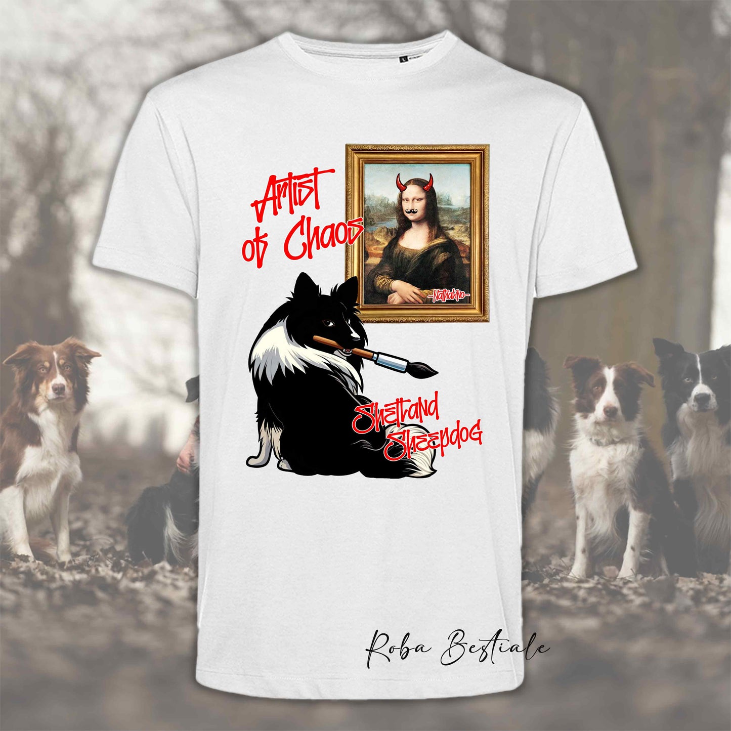 T-Shirt BONO91 - NATHALINO - 100% Cotone, NERA, BIANCA o GRIGIA, Uomo o Donna - dalla XS alla 5XL