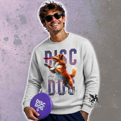 Felpa Invernale APTITUDE - DISC DOG - NOVA SCOTIA DUCK TOLLING RETRIEVER - Girocollo, Unisex, colore a scelta - dalla XS alla 3XL