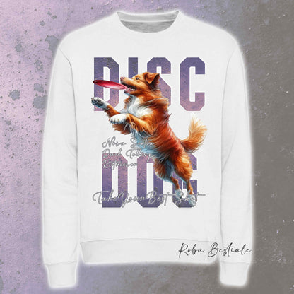 Felpa Invernale APTITUDE - DISC DOG - NOVA SCOTIA DUCK TOLLING RETRIEVER - Girocollo, Unisex, in tanti colori! - dalla XS alla 3XL