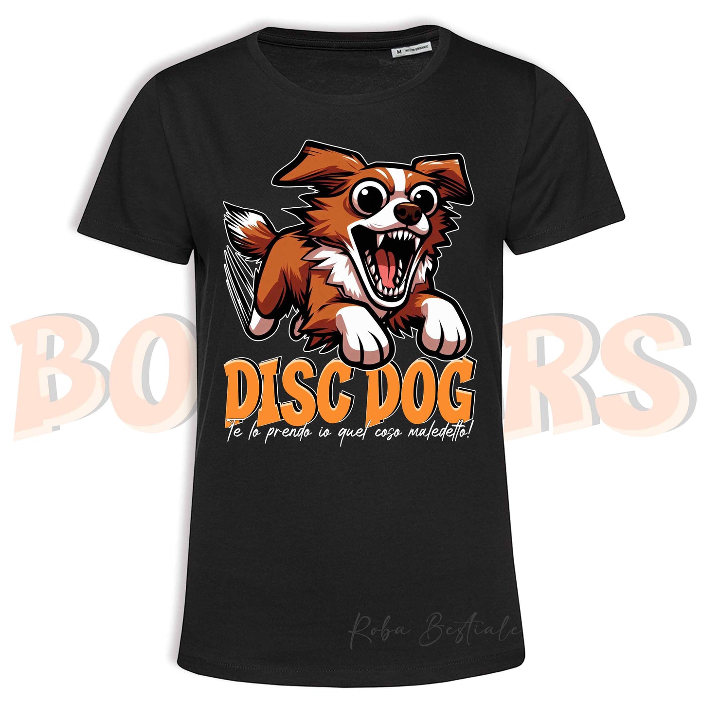 T-Shirt BONKERS - DISC DOG - NOVA SCOTIA DUCK TOLLING RETRIEVER - Uomo o Donna - dalla XS alla 5XL