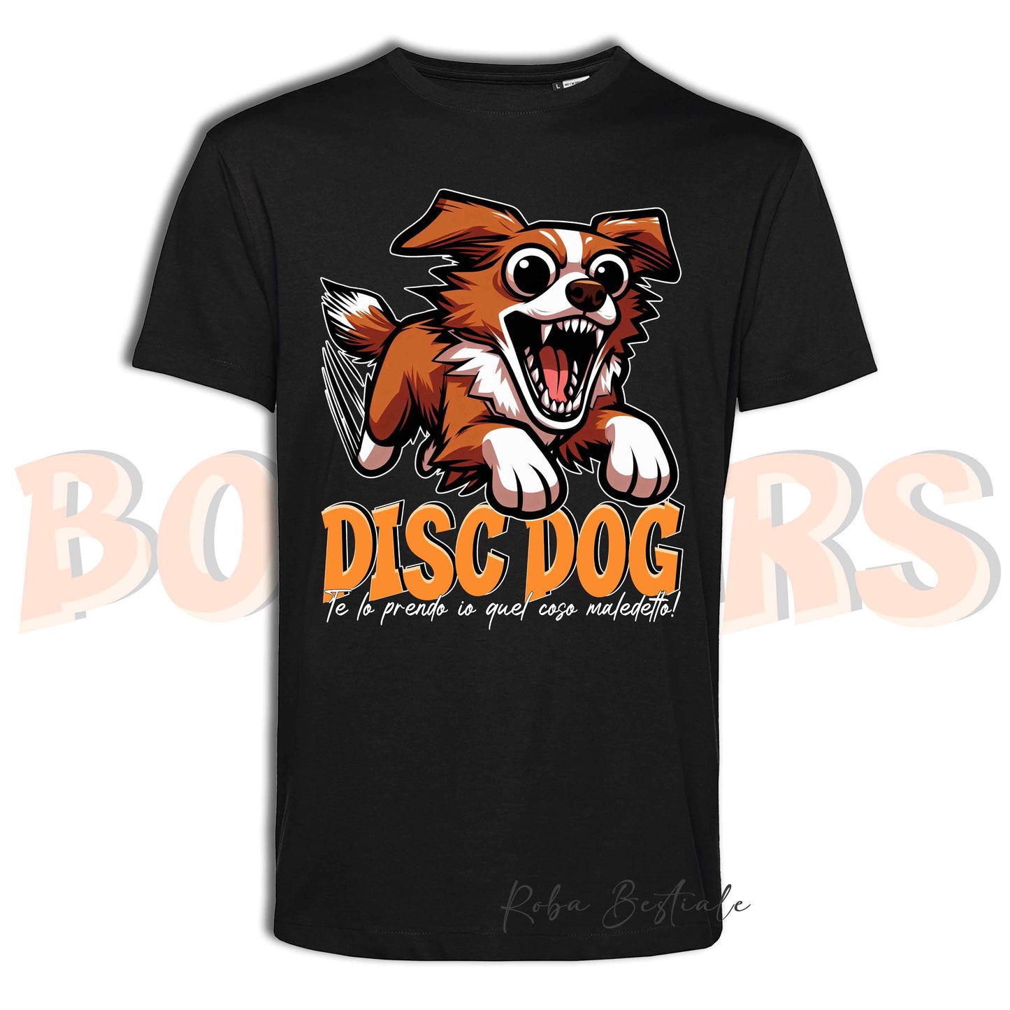 T-Shirt BONKERS - DISC DOG - NOVA SCOTIA DUCK TOLLING RETRIEVER - Uomo o Donna - dalla XS alla 5XL