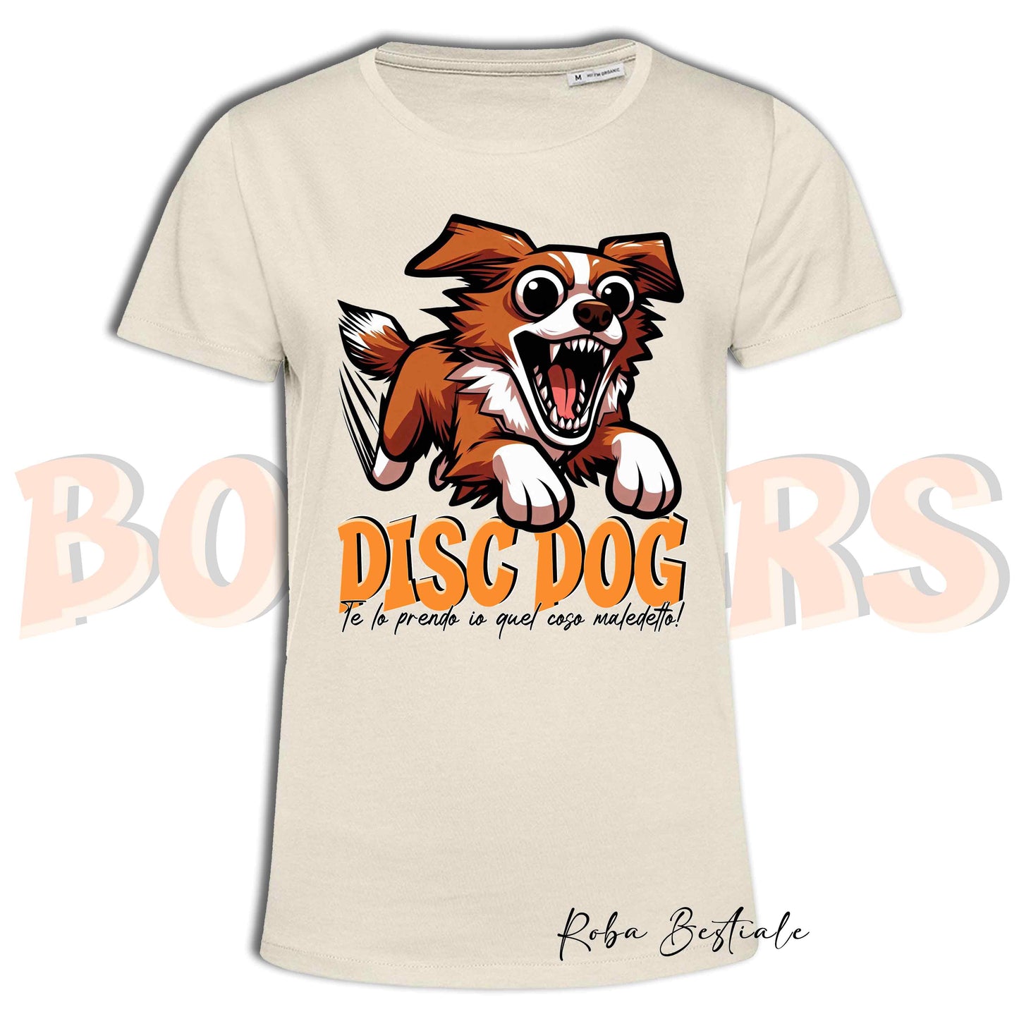 T-Shirt BONKERS - DISC DOG - NOVA SCOTIA DUCK TOLLING RETRIEVER - Uomo o Donna - dalla XS alla 5XL