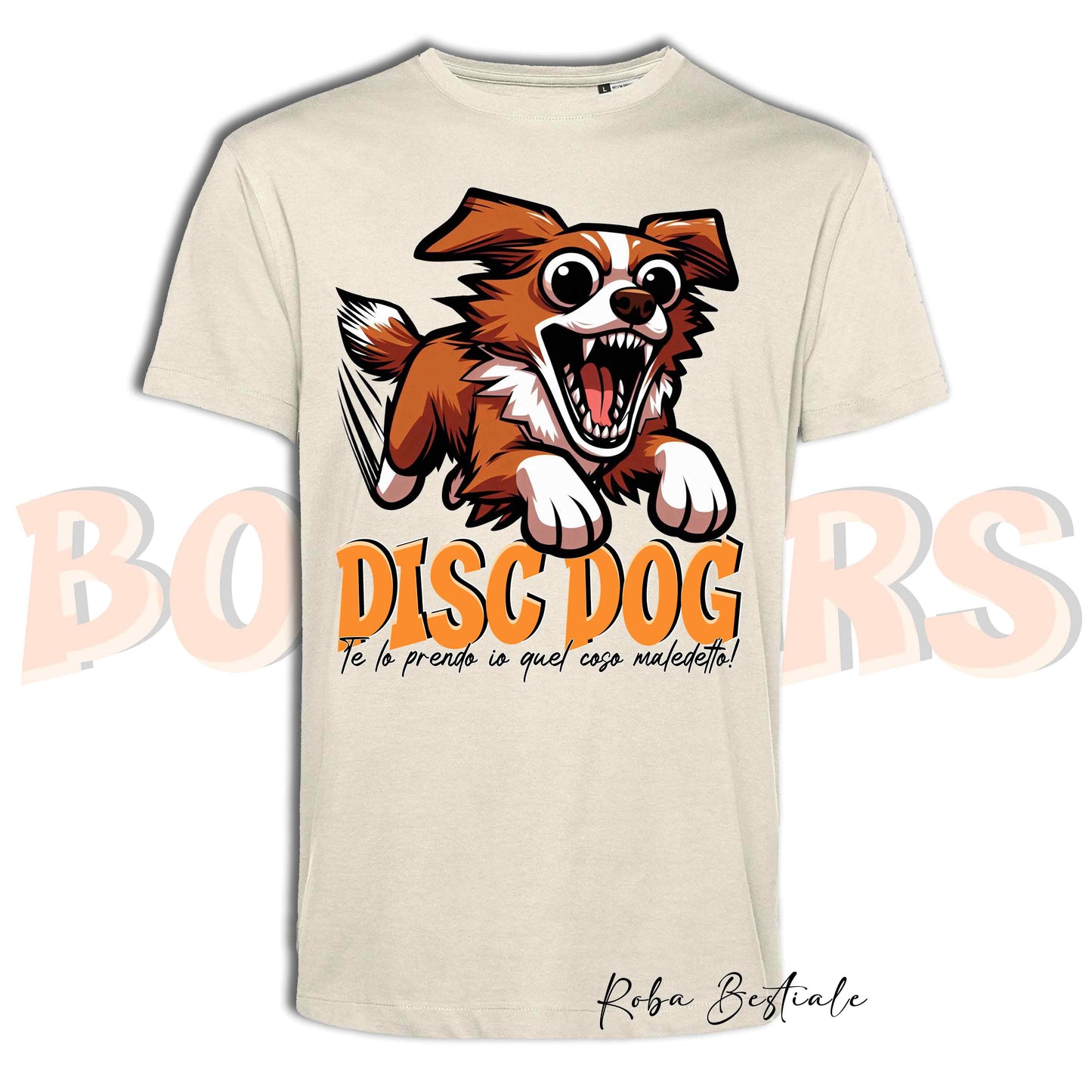T-Shirt BONKERS - DISC DOG - NOVA SCOTIA DUCK TOLLING RETRIEVER - Uomo o Donna - dalla XS alla 5XL