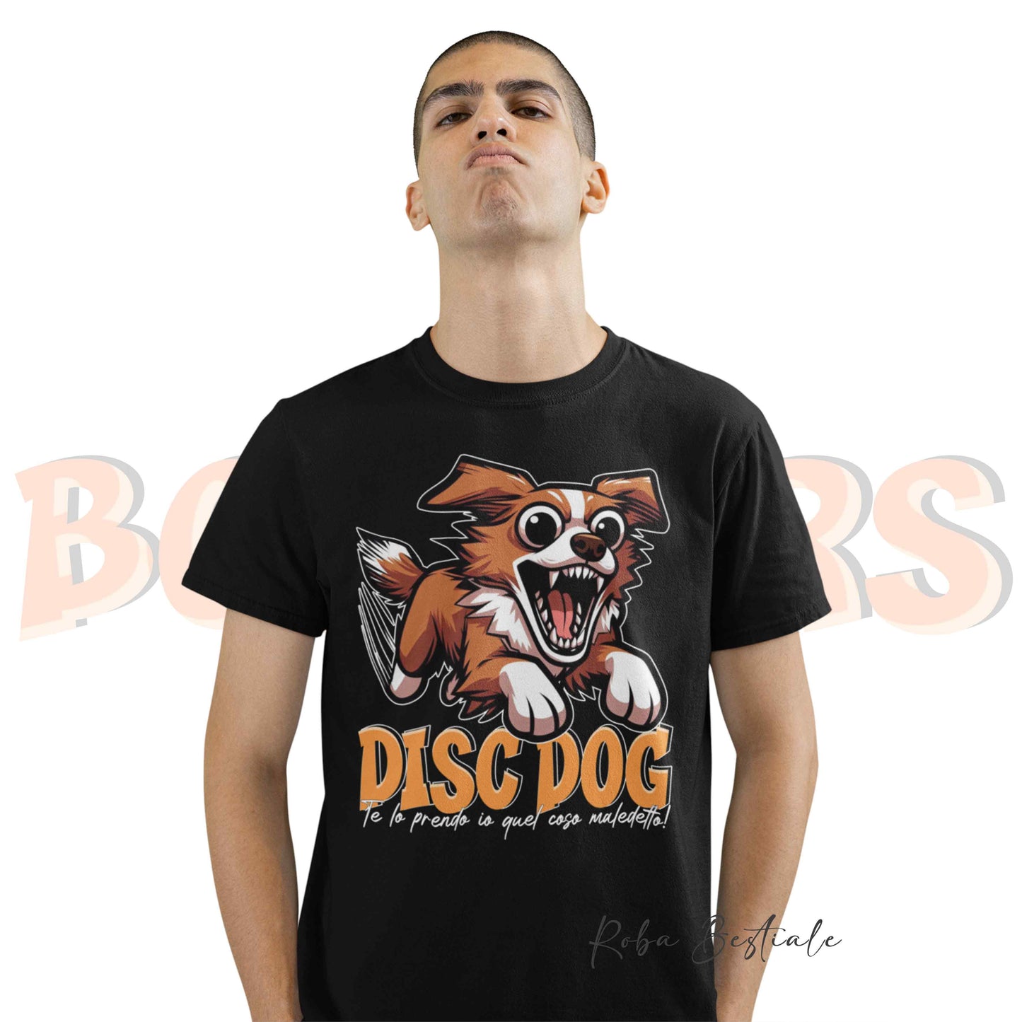 T-Shirt BONKERS - DISC DOG - NOVA SCOTIA DUCK TOLLING RETRIEVER - Uomo o Donna - dalla XS alla 5XL