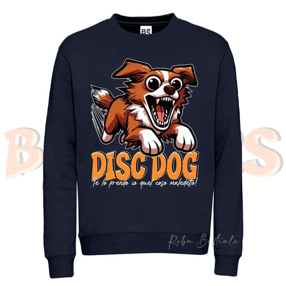 Felpa Invernale BONKERS - DISC DOG - NOVA SCOTIA DUCK TOLLING RETRIEVER - Girocollo, Unisex, in tanti colori! - dalla XS alla 3XL
