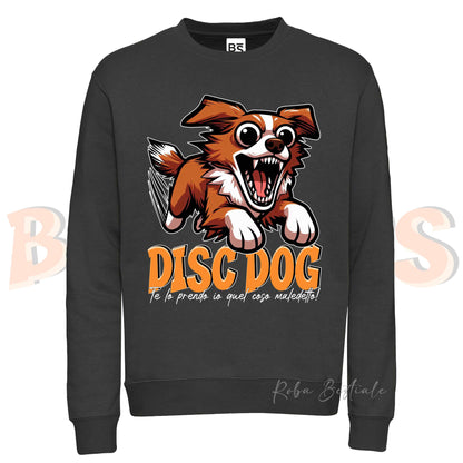 Felpa Invernale BONKERS - DISC DOG - NOVA SCOTIA DUCK TOLLING RETRIEVER - Girocollo, Unisex, in tanti colori! - dalla XS alla 3XL
