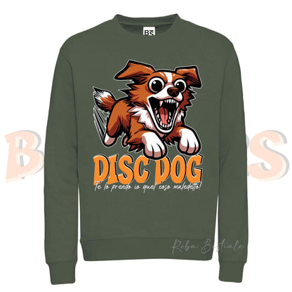 Felpa Invernale BONKERS - DISC DOG - NOVA SCOTIA DUCK TOLLING RETRIEVER - Girocollo, Unisex, in tanti colori! - dalla XS alla 3XL