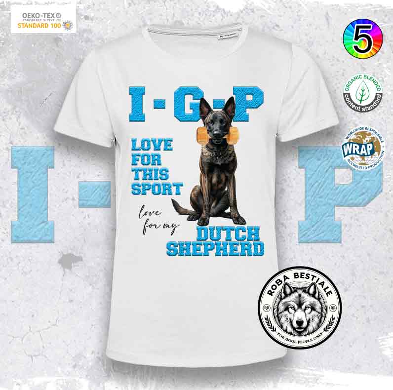 T-Shirt IGP LOVE - PASTORE OLANDESE a Pelo Corto