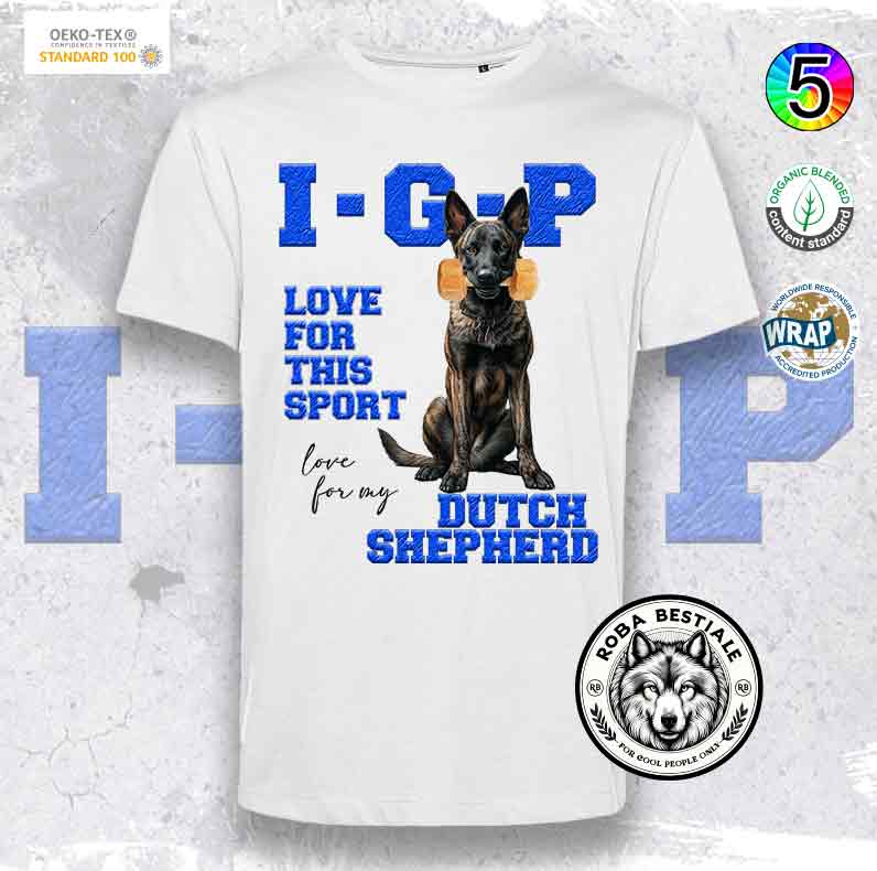 T-Shirt IGP LOVE - PASTORE OLANDESE a Pelo Corto