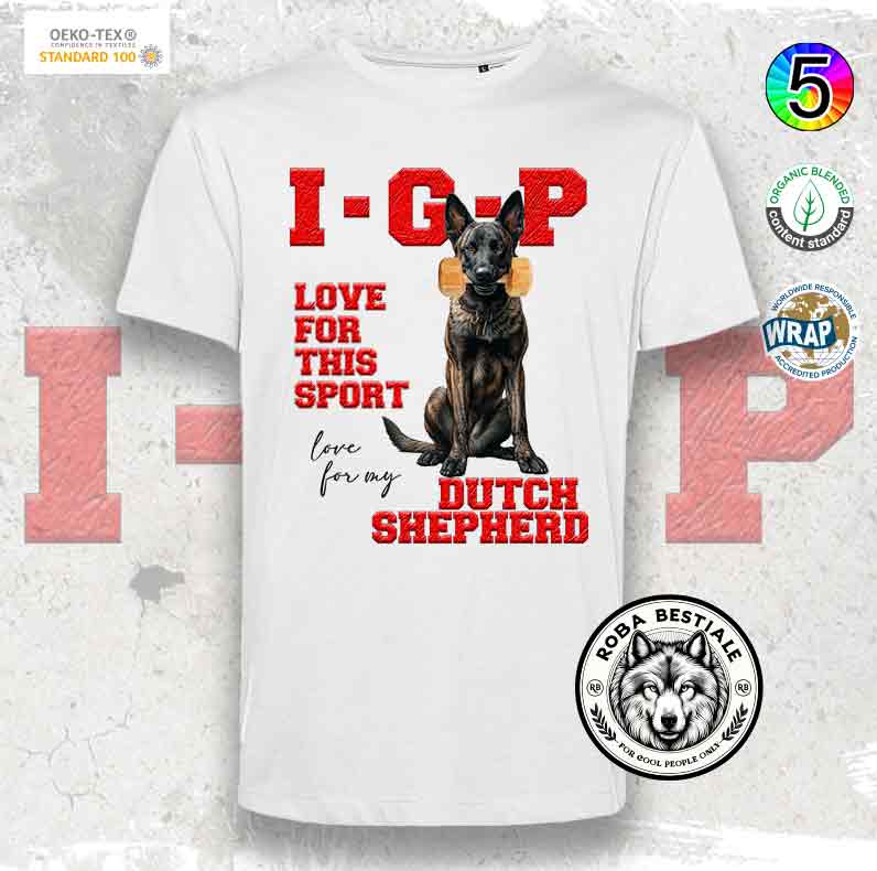 T-Shirt IGP LOVE - PASTORE OLANDESE a Pelo Corto