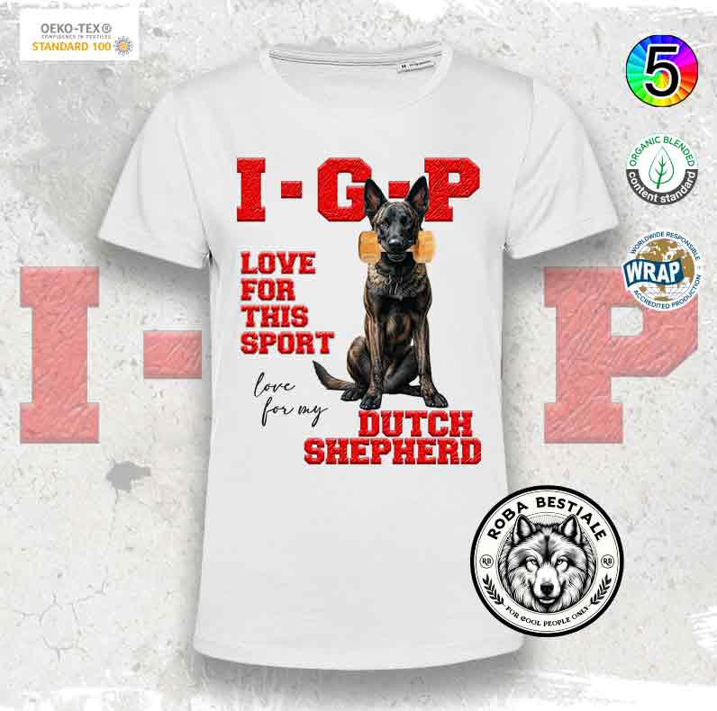 T-Shirt IGP LOVE - PASTORE OLANDESE a Pelo Corto