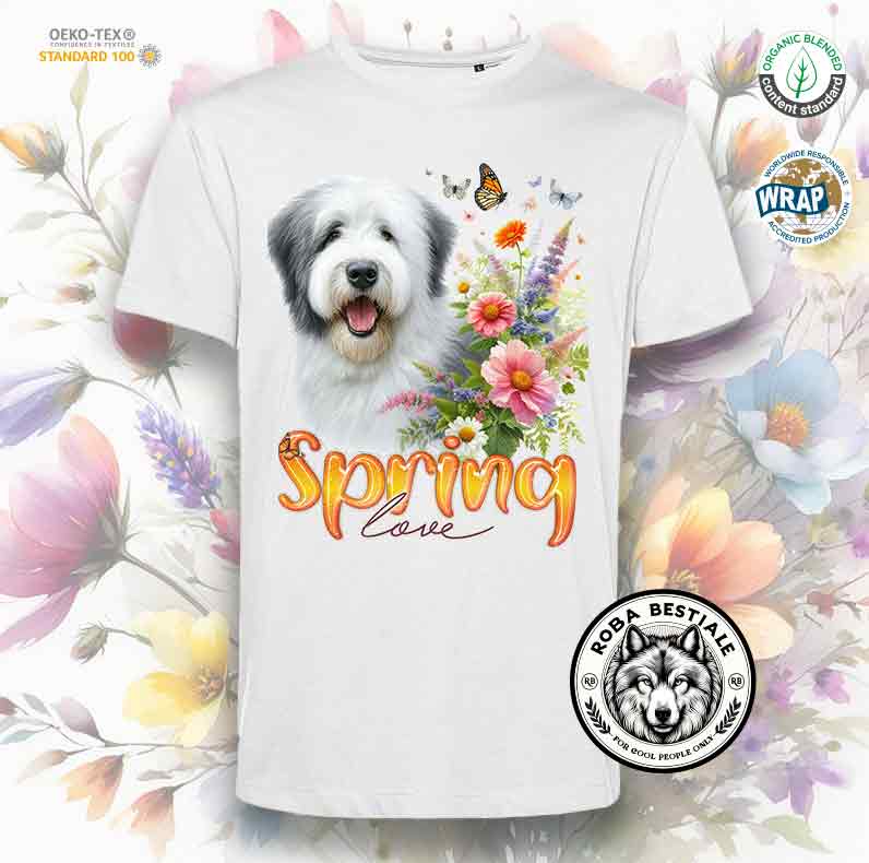SPRING LOVE T-Shirt - OLD ENGLISH SHEEPDOG