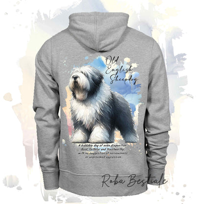 Felpa BEHAVIOR - OLD ENGLISH SHEEPDOG - Standard FCI - Unisex - Grigia - dalla XS alla 3XL