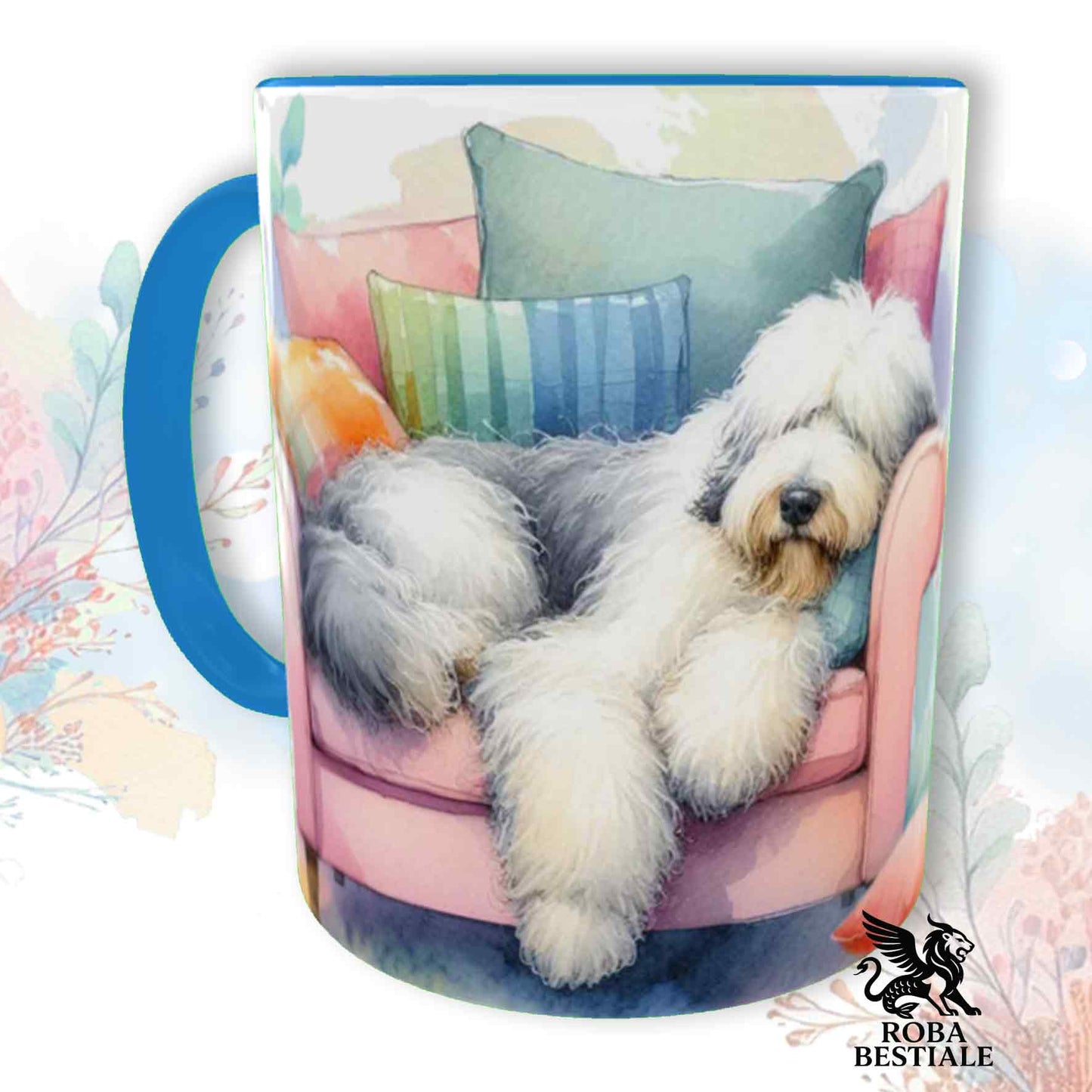 Tazza SOFT LIFE - OLD ENGLISH SHEEPDOG - In Ceramica, colore a scelta - 330 ml