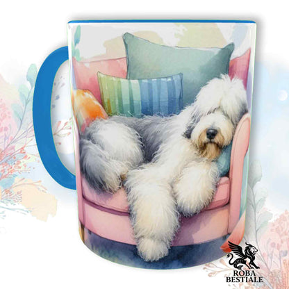 Tazza SOFT LIFE - OLD ENGLISH SHEEPDOG - In Ceramica, colore a scelta - 330 ml