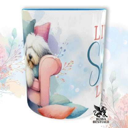 Tazza SOFT LIFE - OLD ENGLISH SHEEPDOG - In Ceramica, colore a scelta - 330 ml
