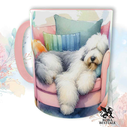 Tazza SOFT LIFE - OLD ENGLISH SHEEPDOG - In Ceramica, colore a scelta - 330 ml