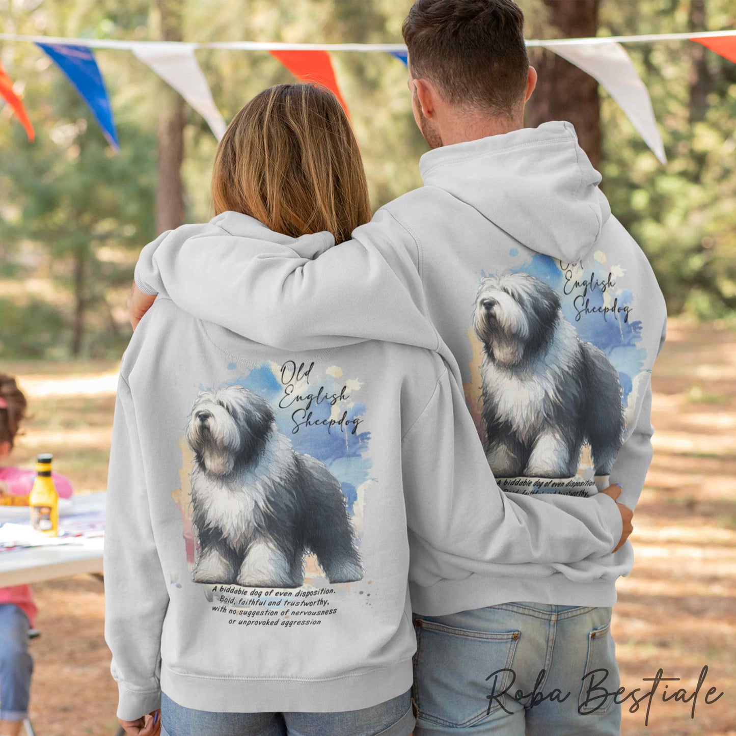 Felpa BEHAVIOR - OLD ENGLISH SHEEPDOG - Standard FCI - Unisex - Grigia - dalla XS alla 3XL